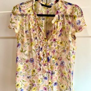 Floral sheer blouse